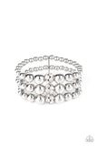 Paparazzi "Icing On The Top" White Bracelet Paparazzi Jewelry