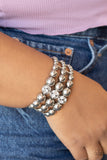 Paparazzi "Icing On The Top" White Bracelet Paparazzi Jewelry