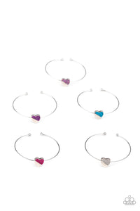 Girls Multi Color 213XX Heart 10 for $10 Starlet Shimmer Bracelets Paparazzi Jewelry