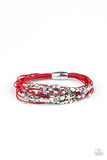 Paparazzi "Star-Studded Affair" Red Bracelet Paparazzi Jewelry