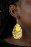 Paparazzi "Loud And Proud" Yellow Earrings Paparazzi Jewelry