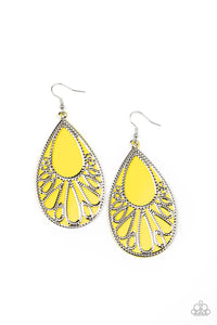 Paparazzi "Loud And Proud" Yellow Earrings Paparazzi Jewelry