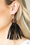 Paparazzi "Easy To PerSUEDE" Black Earrings Paparazzi Jewelry