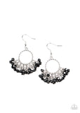 Paparazzi VINTAGE VAULT "Charmingly Cabaret" Black Earrings Paparazzi Jewelry