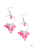 Paparazzi VINTAGE VAULT "Where The Sky Touches The Sea" Pink Earrings Paparazzi Jewelry