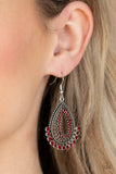 Paparazzi "Castle Collection" Red Earrings Paparazzi Jewelry