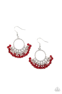 Paparazzi "Charmingly Cabaret" Red Earrings Paparazzi Jewelry