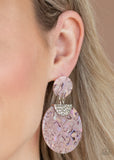 Paparazzi "Really Retro-politan" Pink Post Earrings Paparazzi Jewelry