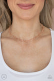 Paparazzi "Minimalist Magic" Copper Ring Chain Choker Necklace & Earring Set Paparazzi Jewelry