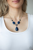 Paparazzi "Heirloom Hideaway" Blue Necklace & Earring Set Paparazzi Jewelry