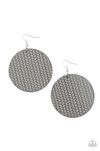 Paparazzi VINTAGE VAULT "WEAVE Your Mark" Silver Earrings Paparazzi Jewelry