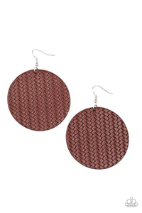 Paparazzi "WEAVE Your Mark" Red Earrings Paparazzi Jewelry