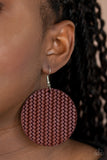 Paparazzi "WEAVE Your Mark" Red Earrings Paparazzi Jewelry