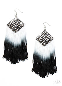Paparazzi "Dip The Scales" Black Earrings Paparazzi Jewelry