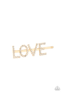 Paparazzi "All You Need Is Love" Gold Hair Clip Paparazzi Jewelry