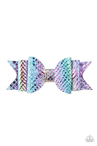 Paparazzi "BOW Your Mind" Blue Hair Clip Paparazzi Jewelry