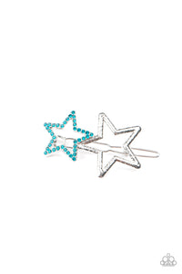 Paparazzi "Lets Get This Party Star-ted!" Blue Hair Clip Paparazzi Jewelry