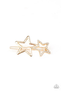 Paparazzi "Lets Get This Party Star-ted!" Gold Hair Clip Paparazzi Jewelry