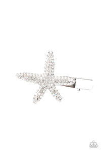 Paparazzi "Wish Upon a Starfish" White Hair Clip Paparazzi Jewelry