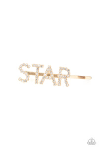 Paparazzi "Star in Your Own Show" Gold Hair Clip Paparazzi Jewelry