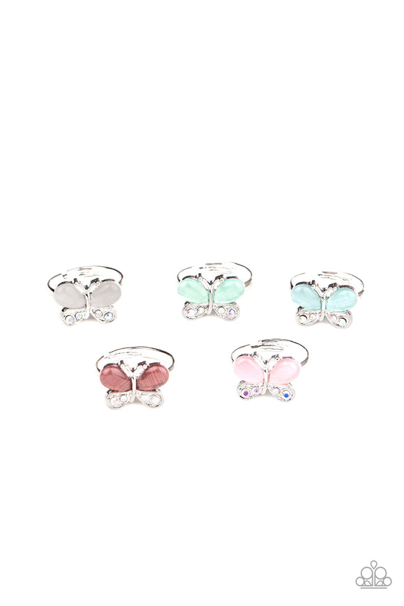 Girl's Starlet Shimmer 10 for 10 223XX Multi Butterfly Rings Paparazzi Jewelry