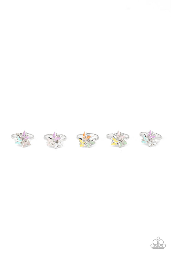 Girl's Starlet Shimmer 242XX 10 for 10 Multi Butterfly Rings Paparazzi Jewelry
