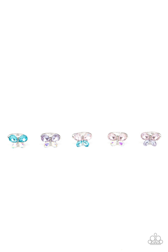 Girl's Starlet Shimmer 10 for 10 243XX Multi Butterfly Rings Paparazzi Jewelry
