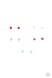 Girl's Starlet Shimmer 306XX Multi Color Ball 10 for $10 Silver Post Earrings Paparazzi Jewelry