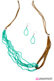 Paparazzi "Dancing in the Desert" Turquoise Necklace & Earring Set Paparazzi Jewelry