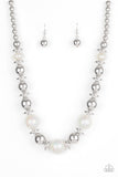 Paparazzi VINTAGE VAULT "Twinkle Twinkle Im the Star" White Necklace & Earring Set Paparazzi Jewelry