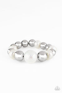 Paparazzi "Starstruck Shimmer" White Bracelet Paparazzi Jewelry