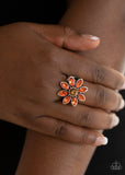 Paparazzi "Prismatic Petals" Orange Ring Paparazzi Jewelry