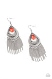 Paparazzi VINTAGE VAULT "Scattered Storms" Red Earrings Paparazzi Jewelry