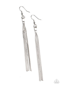 Paparazzi VINTAGE VAULT "Swing Into Action" Silver Earrings Paparazzi Jewelry