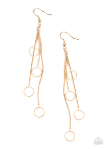 Paparazzi "Full Swing Shimmer" Gold Earrings Paparazzi Jewelry