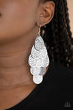 Paparazzi VINTAGE VAULT "Hibiscus Harmony" Silver Earrings Paparazzi Jewelry