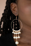 Paparazzi "Working the Room" Gold Earrings Paparazzi Jewelry
