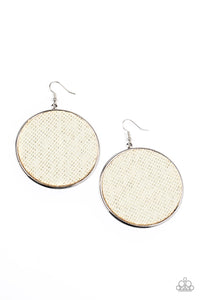 Paparazzi "Wonderfully Woven" White Earrings Paparazzi Jewelry