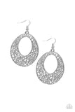Paparazzi "Serenely Shattered" Silver Earrings Paparazzi Jewelry