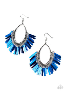 Paparazzi "Fine-Tuned Machine" Blue Earrings Paparazzi Jewelry