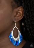 Paparazzi "Fine-Tuned Machine" Blue Earrings Paparazzi Jewelry