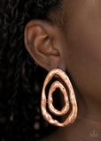 Paparazzi "Ancient Ruins" Copper Post Earrings Paparazzi Jewelry