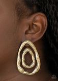 Paparazzi "Ancient Ruins" Brass Post Earrings Paparazzi Jewelry