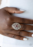 Paparazzi "Glammed Up Gardens" Red FASHION FIX EXCLUSIVE Ring Paparazzi Jewelry