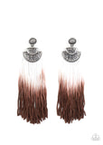 Paparazzi "DIP It Up" Brown Post Earrings Paparazzi Jewelry