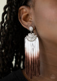 Paparazzi "DIP It Up" Brown Post Earrings Paparazzi Jewelry