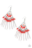 Paparazzi VINTAGE VAULT "Trending Transcendence" Red Earrings Paparazzi Jewelry