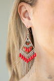 Paparazzi VINTAGE VAULT "Trending Transcendence" Red Earrings Paparazzi Jewelry