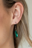 Paparazzi "Meteor Shower" Green Necklace & Earring Set Paparazzi Jewelry