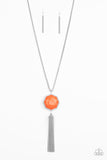 Paparazzi "Prismatically Polygon" Orange Necklace & Earring Set Paparazzi Jewelry